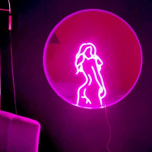 Goddess/Boss Lady Neon Pink LED Light Wall Decor - Picture 5 of 6